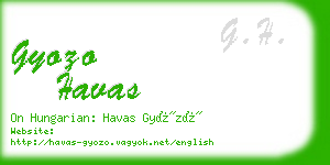 gyozo havas business card